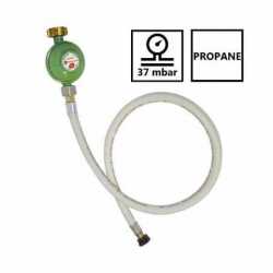 Détendeur propane 37 mbar + tuyau gaz butane/propane flexible 1.50 m  PROWELTEK